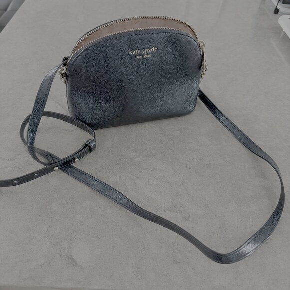 Kate Spade New York Small Crossbody – Navy Leather with Gold Hardware - Picture 1 of 2